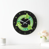 Horloge murale Réduire Réutiliser Recycler (Maison)