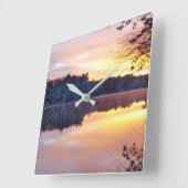 Horloge murale reflets d'hiver (Angle)