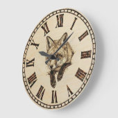 Horloge murale renard (Angle)
