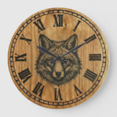 Horloge murale renard - Style bois faune (Recto)