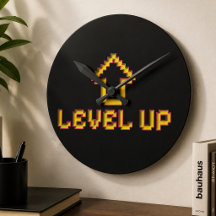 Horloge murale Retro 8-Bit EASY - Noir