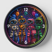 Horloge murale Robots party time (Recto)