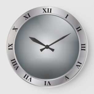 Horloge murale romaine argentée de Nurmeral