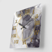 Horloge murale romaine design en marbre (Angle)