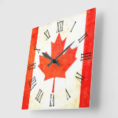 Horloge murale romaine du drapeau de la feuille d' (Angle)