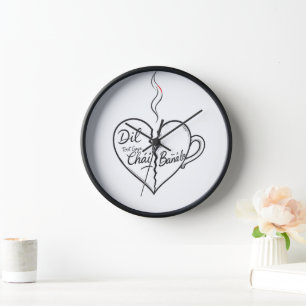 Horloge murale romantique Two Hearts Beat pour cou