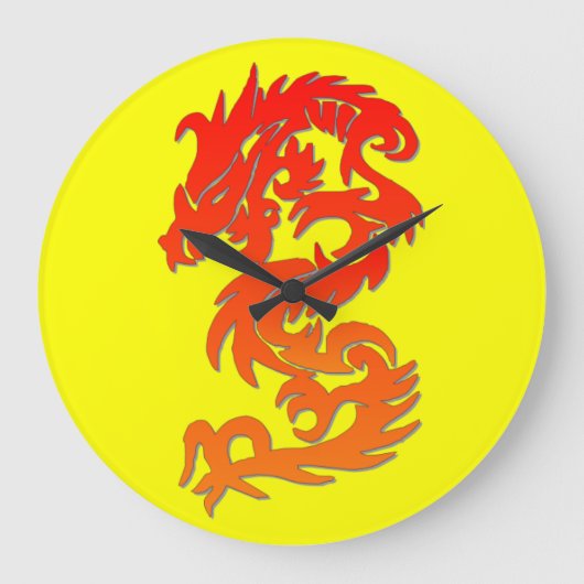 Horloge murale ronde année du Dragon (Recto)