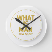Horloge murale ronde Bro Leo WHAT IS MAN