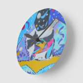 Horloge murale ronde de 10 pouces (Angle)