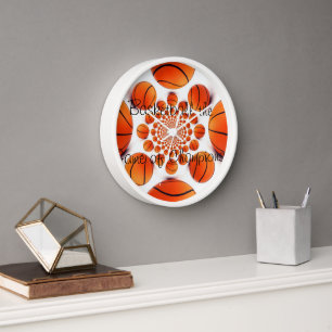 Horloge murale ronde de basketball