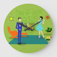 Horloge murale ronde de couples modernes de la