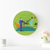 Horloge murale ronde de couples modernes de la (Maison)