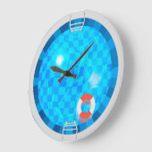 Horloge murale ronde de piscine (Angle)