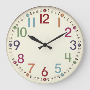 Horloge Murale Ronde en Acrylique Colorée et Numér