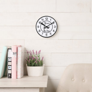 Horloge murale, ronde en acrylique de 8"