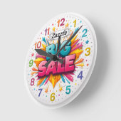Horloge murale, ronde en acrylique de 8" (Angle)