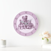 Horloge murale ronde en acrylique numérotée Trois  (Maison)