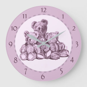 Horloge murale ronde en acrylique numérotée Trois