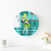 Horloge murale ronde en acrylique Retro Kitchen (Maison)