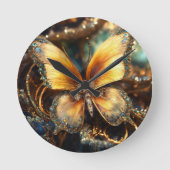 Horloge murale ronde en bois naturel de 10 pouces (Recto)