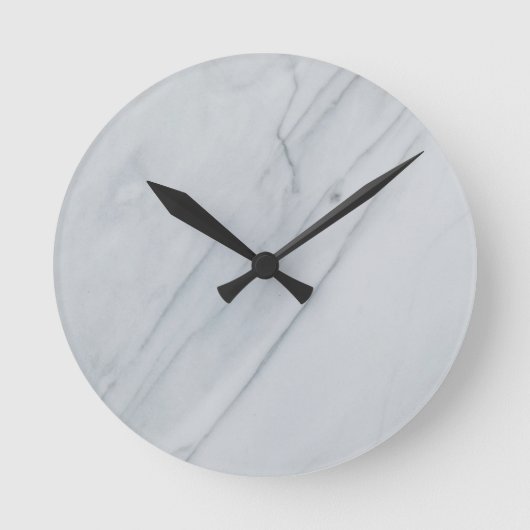 Horloge murale ronde en pierre de marbre 8 pouces (Recto)