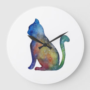 Horloge murale ronde (grande) chat