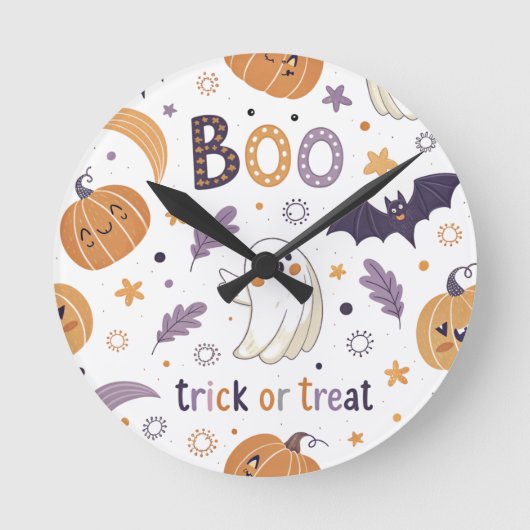 Horloge murale ronde Halloween (Recto)