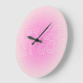 Horloge murale ronde 'Lâcher prise, laisser Dieu' (Angle)