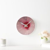 Horloge murale ronde (moyenne) à fleurs rose magiq (Maison)