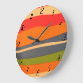 Horloge murale ronde multicolore (Angle)