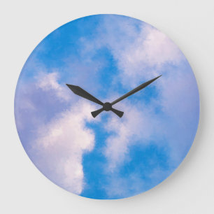 Horloge murale ronde nuage (grande)