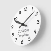 Horloge murale ronde personnalisée de 8 po GARGOYL (Angle)