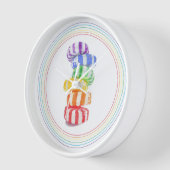 Horloge murale ronde RAINBOW CANDY (Angle)