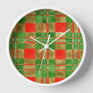 Horloge murale ronde tartan Mac GREGOR