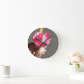 Horloge murale rose (Maison)
