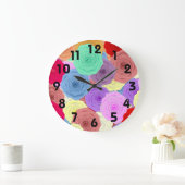 Horloge murale rose (Maison)