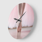 Horloge murale rose Ballerina Ballon (Angle)
