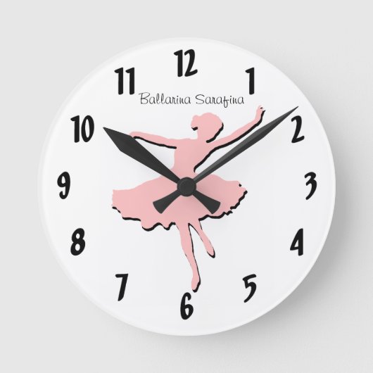 Horloge murale rose de Ballarina (Recto)