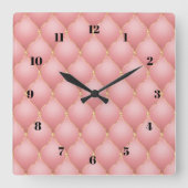 Horloge murale rose de diamants d'or (Recto)