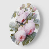 Horloge murale rose de roses de Redoute (Angle)