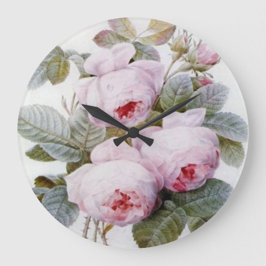 Horloge murale rose de roses de Redoute (Recto)