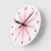 Horloge murale rose et rouge étoile (Angle)