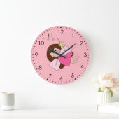 Horloge murale rose fée (Maison)