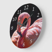 Horloge murale rose Flamant rose (Angle)