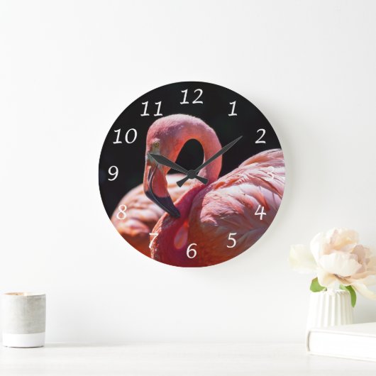 Horloge murale rose Flamant rose (Maison)