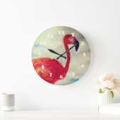 Horloge murale rose Flamant rose (Maison)