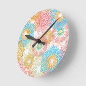 Horloge murale rose Fleur (Angle)