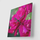 Horloge murale rose fleurie (Angle)