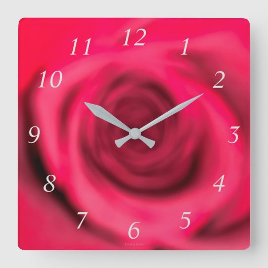 Horloge murale Rose Flou (Recto)