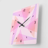 Horloge murale rose géométrique (Angle)
